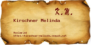 Kirschner Melinda névjegykártya