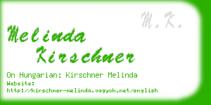 melinda kirschner business card